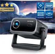 Mini Projector 1080P 350 ANSI Auto Keystone WiFi Bluetooth 50% Zoom Portable