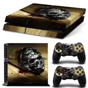 For PS4 1st Gen Console & 2 Controllers Skull Horror Vinyl Skin Decal