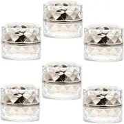 ERINGOGO Plastic Jars Set 6pcs Cosmetic Containers with Lids Squeezable Travel Containers for Creams