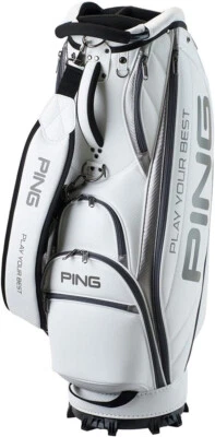 PING Golf Men's Caddy Bag SOFT PU 9.5 x 47 inch 3.2kg White CB-U2502