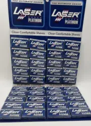 200 Laser Platinum Double E￼dge Razor Blades (40 Packs Of 5)