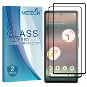 [2 Pack] Google Pixel 6a (6.1") Tempered Glass Full Coverage Crystal Clear Premium 3D Edge 9H HD Screen Protector by MEZON (Pixel 6a, 5D) – FREE EXPRESS