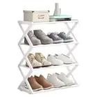 Detachable 4 Tiers Shoe Rack Display Shelf 4-tier Storage with Capacity Stable