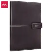 DELI Large Premium Leather Notebook Personal Planner Organizer Diary Journal Business Travel Notepad Office Stationery Fashion Leather Cover Business Notebook