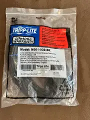 (1) Tripp Lite 30ft Cat5e / Cat5 Snagless Molded Patch Cable RJ45 M/M Black 30'