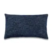 Navy Blue Lumbar With Microgel Feather-Like Insert Pillow