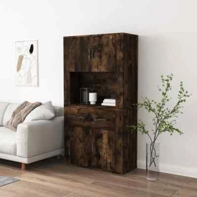 NNEVL Highboard Smoked Oak Engineered Wood