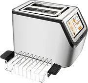 Smart Toaster with Touch Screen, KETIAN 2 Slice Toaster, Automatic Shut-Off, Auto Lift & Bread Centring, Stainless Steel, 1400 W