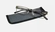 Foster Grant CHIP Men's Reading Glasses GUNMETAL RECTANGULAR +1.25, +1.50