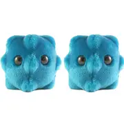 2x Giant Microbes Cold Infection Human Biology Plush Cuddle Stuffed Toy Blue