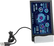 PC CPU GPU Data Monitor, 5in IPS Computer Temperature Monitor, USB Type C Sub Screen Display, for AIDA64, Horizontal and Vertical Screen Switching