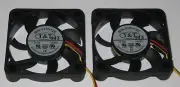 2 X T&T 50 mm Quiet Cooling Electric Fan - 12 V DC - 5000 RPM - 9 CFM - 27 dB