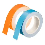 2Pcs Glow in the Dark Tape 0.5" x 9.8ft Luminous Fluorescent Sticker Blue/Orange
