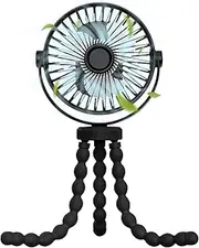 Portable Fan for Stroller,Handheld Fan with Flexible Octopus Mount - Rechargeable Cooling Gadget, 3-Speed Blower for Travel Nursery Car Seat Living Room Hiking Stroller