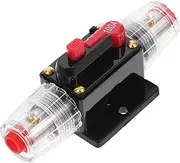 ABOOFAN Automatic Reset Circuit Breaker for Rv Automotive Use Manual Reset Fuse Holder Fuse for Car Boat Audio Systems User Friendly Safety Switch