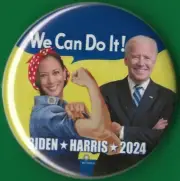 2024 Joe Biden & Kamala Harris 2.25" / "We Can Do It" Campaign Button(Pin01)