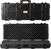VEVOR Rifle Case, Rifle Hard Case with 3 Layers Fully-Protective Foams, 42 inch Lockable Hard Gun Case with Wheels, IP67 Waterproof & Crushproof, for Two Rifles or Shotguns, Airsoft Gun