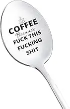 Christmas Birthday Gifts for Husband Wife Coffee Because Fuck This Fucking Shit Spoon for Boyfriend Girlfriend Coffee Tea Lover Gifts for Couple Coffee Tea Spoons Gifts for Him Her