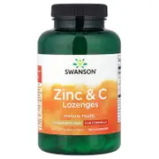 Swanson, Zinc & C Lozenges, Orange & Lemon, 200 Lozenges