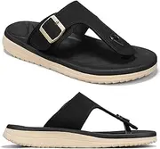 [Harxxitd] Mens Flip Flops Arch Support Sandals with Adjustable Buckle Straps Thick Athletic Cushion Sport Slides for Man Non-Slip Mens Beach Slipper Lightweight & Soft Comfort Fit