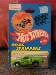 Rare! Hot Wheels 1977 Drag Strippers "Poison Pinto" Patch Card w/Protector