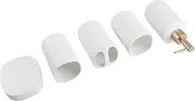 KONTONTY 5-in-1 Ceramic Bathroom Set Soap Plate Lotion Box Toothbrush Holder Soap Tray for Your Home