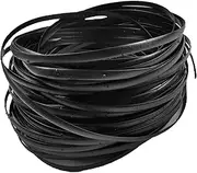 Perfk Rattan Furniture Fixing Kit Wicker Repair Material, Flat Plastic Woven Material for for Knit and Repair Rattan Table Basket, Black