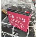 全新 NEW EBIKE ACID BATTERY TD 12V33AH 12V 33A 鉛酸 電池 電動車 電動自行車