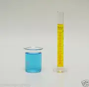 Beaker 50mL Cylinder 10mL set Borosilicate Glass Lab Glass Griffin New
