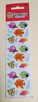 Tropical Fish Stickers Brand New in Package Unopened sticko vellum scrapbook sea