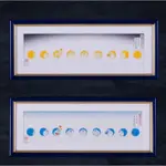 黃藍一組 哆啦A夢 浮世繪 木版畫 大雄的月球探測記 電影 日本製 限量 藝術 收藏