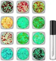 Glitter for Face, Long-Lasting Luminous Hair Glitter, 10ml Festive Makeup with Quick Drying Glue, Women Accessories for Pub, Concerts