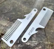 EDC 1 PC Small Titanium Alloy Hair Comb Static-free Comb w/Clip Opener Tool