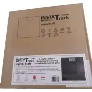 InstaTrack Digital Scale in Black & glass 400lb Capacity Large Platform NIB