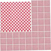 ULTECHNOVO 100pcs Dry Waxed Paper Sheets Oil-Resistant Cheese Paper Red Checkered Food Packaging for Baking Sandwiches Fast Food