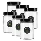 6x Lemon & Lime Soho Glass Preserve Jar/570ml Storage Container w/ Airtight Lid