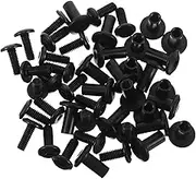 OSALADI Universal 60pcs Socket Screw Kit Clamping Plates Screws for Motorcycle Fairing Cabinet Black