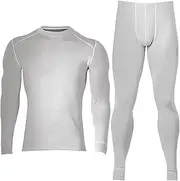 [Chern Yueh] Men Thermal Bamboo Underwear Long Johns Set with Fleece Lined Ultra Soft Breathable Stretch Base Layer