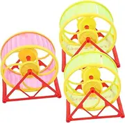 Generic Creative Hamster Treadmill Toy 3pcs Pet Running Wheel Fun Exercise Wheel Random Color