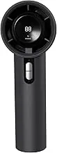 Portable Mini Handheld Fan With LED Digital Display Screen USB Charging For Powerful Wind Speeds High Speed Motor, black