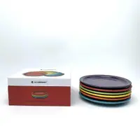 在飛比找ETMall東森購物網優惠-酷彩圓盤le creuset彩虹盤18/23cm瓷盤6件套禮