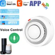 TUYA APP WiFi Smart Fire Smoke Detector Alarm Sensor Work with Alexa Google Home