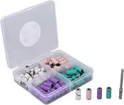 60pcs Small Sanding Band Nail Drill Bits, Nail Sanding Drill Bits Set with Mandrel Bit, Professional Nail Manicure Nail Art Sanding Caps for Remove Dead Skin And Calluses