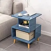 Nesting Coffee Table, Nesting Table, Rustic Coffee Table, Wooden Nesting End Table Set, Tabletop and Sturdy for Living Room,Small Space (Color : Blue)