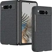 Carbon Fiber Case for Google Pixel Fold, Slim and Thin Aramid Protective Cover, Lightweight Anti-Scratch, Supports Wireless Charging