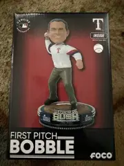 George W Bush 2023 World Series First Pitch Bobblehead FOCO Texas Rangers