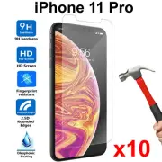 10pcs Tempered Glass 9H Guard screen protector for Apple iPhone 11 PRO front