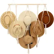 Hat Storage Organizer Rack Hats Macrame Hangers Boho Wall Holder Display Bobo
