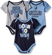 Outerstuff NBA Infants Little Fan 3 Piece Creeper Bodysuit Set
