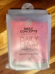 Daily Concepts Daily Hair Wrap Towel RED One Size New